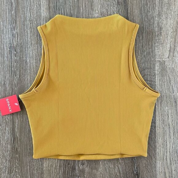 NWT Spanx Contour Rib Mock Neck Crop Top - Size: Small - Picture 4 of 7